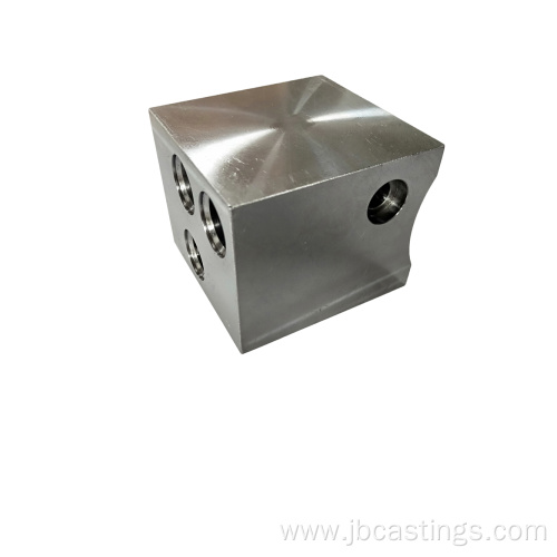 Steel Block CNC Machined Hydraulic Oil Valve Port